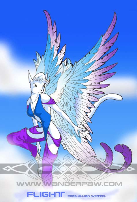 Cat Anthro with wings